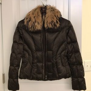 Andrew Marc Fur Trim Puffer Jacket